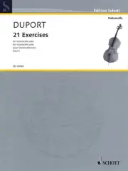 Duport 21 Exercises for Cello Solo Advanced Classical Studies Schott Book