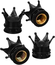 Tire Valve Caps - Tire Valve Caps, Resistant Valve Nut | 4pcs Crown Dustproof Wheel Caps, Easy Installation Protection