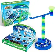 Marble Genius Flying Marbles Action Game - Family Table Game, Experience The Thrill of Racing, Includes an App with Additional Challenges, Perfect for Kids, Teens, and Adults, AIM! Launch! Score!