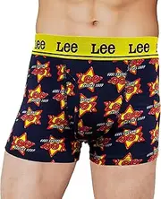 [Lee] Men's Boxer Briefs, Open Front, Short, Star Pattern B, M