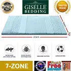 Giselle Memory Foam Mattress Topper 7-Zone Cool Gel Bamboo Cover 5cm Thick