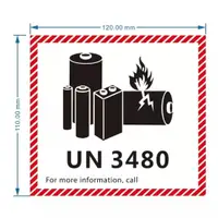 在飛比找蝦皮購物優惠-標識貼紙 UN 3480 UN 3481 鋰離子電池 標航空