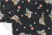 Ultra Soft Microplush Velvet Blankets Koala Floral Pattern Cozy Bed Kids Teen Couch Sofa Blanket,All Season Premium Throw Blanket 40" x 60"