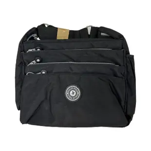 【POLO】斜背包中容量(主袋+外袋共五層隨身物超輕量防水尼龍布)