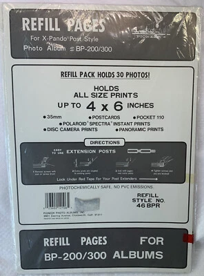 Pioneer Photo Album 30 Photos Refill Pages For BP200 And BP200F Photo Albums
