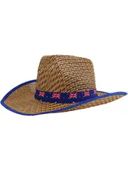 Aussie Flag Print Straw Costume Hat