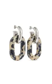 [Rabanne] Xl Silver-Tone Pendant Earrings