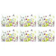 Ashdene Pressed Flowers Set Of 6 Placemats