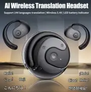 AI Voice Translation Wireless Translation Headphones, 150 Language Support Sleek