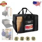Heavy-Duty Insulated Pizza Delivery Bag for Catering—Holds 6 x 18" Pizzas