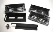 Magnetic Spice Rack Set 5 Piece Fridge Shelf Organizer With Hooks Black Kitchen