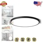 Energy-Efficient 15.7-Inch LED Flush Mount - Stylish 3800LM Black Indoor Light
