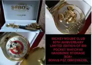 NEW LE/500 MICKEY MOUSE CLUB DISNEY 6OTH ANNIVERSARY MICKEY MOUSE POCKET WATCH