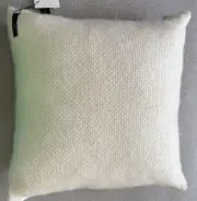 Elie Tahari Home Alpaca Cream Woven Pillow Goose Feather Fill 21x21 Luxury