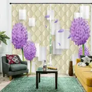 Purple Dotted Trees 3D Curtain Blockout Photo Printing Curtains Drape Fabric