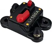 Alipis 12V Breaker with Dust Cover for Solar System Inverter Automotive and Stereo Amplifier Protection Auto Reset Fuse for Car Electrical Safety