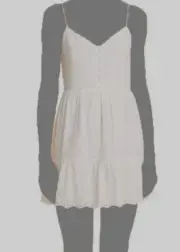 $395 Alice + Olivia Women's White Fae Spaghetti Strap Mini Dress Size 12