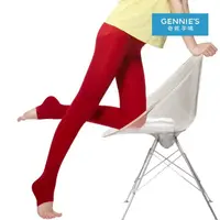 在飛比找momo購物網優惠-【Gennies 奇妮】時尚厚棉踩腳褲襪-黑/紅/深灰/深紫