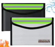 5"x8" Small Fireproof Bag Money Bag Home Office Travel Fireproof Safe Storage...