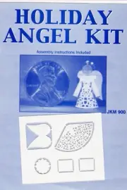 Dollhouse Miniature Paper Holiday Angel Tree Topper / Stand Alone Kit JKM900