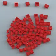 LEGO x 112 Red Plate 1 x 1 NEW bulk lot 3024