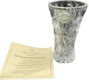Lenox Collections Crystal Star Vase 4”Clear Original Box New Decor Vintage COA