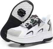Kids LED Roller Skate Shoes with Single Wheel Light up Roller Shoes Gift for Gir