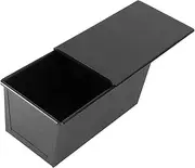 [Cabilock] Rectangular Loaf Pan with Lid 450g Non-Stick Pullman Toast Box Stainless Steel Bread Baking Mold Corrugated Bread Pan Bakeware Mould with Cover