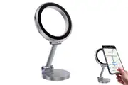 Metal Magnetic Car Phone Holder Folding Magnet Mount Mobile Cell Phone Stand-Silver