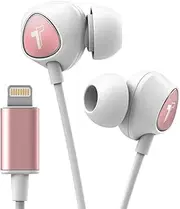 Thore Wired in Ear Headphones for iPhone X, XS, XR, 11, 12, 13, 14 Pro Max Earphones with Mic - Lightning MFi Certified by Apple Earbuds with Remote Microphone + Volume Control (V100)