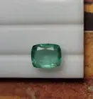 Natural Emerald Cushion 3.10 Cts Luster Vibrancy Green Untreated Zambian Emerald