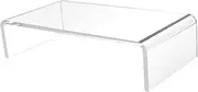 Acrylic Monitor Stand Clear Laptop Riser for Home Office Compact Ergonomic Design for Display Height Space Saving Storage for Keyboard Mouse Durable