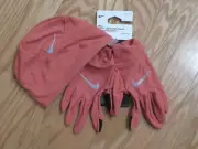 Nike Mens Dri-Fit Lightweight Running Beanie Hat + Gloves Set L/XL