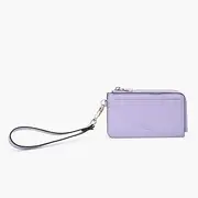 [Jen & Co.] Annalise - Night Out Cardholder - Vegan Leather Wristlet Wallet, Lavender, 5 x 3 Inches