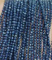 Natural Blue Sunstone Faceted Micro Cut Beads 2.5 Mm 13"Strand