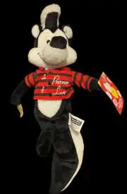 Pepe le pew prisoner Love bean plush vintage 1998 warner brothers NWT Free Ship
