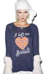 [Wildfox Couture] My Scottish Heart Cozy Raglan