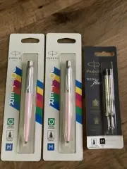 Parker Original JOTTER Ballpoint Pen(Retro Pink)Medium Blue,2 Pen+2 Black Refill