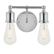 Living District LD4028W9C Serif 2 Light 9 inch Chrome Wall Sconce Wall Light