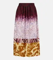 [Dries Van Noten] Dries Van Noten Printed cotton maxi skirt AU 10 multicoloured