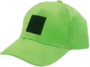 [HSKRKOW] Cartoon Design Baseball Hat, Adjustable Baseball Cap, Sun Hat, Miner Outdoor Sports Casual Baseball Hat, Pixelated Green Grid Sun Hat, Baseball Cap for Boys 3-12 Years (A)