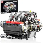 Mould King 10193 Mini V8 Engine Kits That Runs, DIY Model Engine Kit for 14+ Kids and Adults, 609Pcs