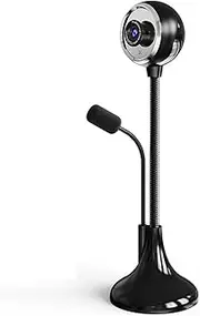 A09 USB Desktop Stand-Up Camera M l Focus Wide Angle Lens Easily Switch Between Horizontal and Ve Cal Screens Height Adjustable Tube 360° Rotation 1080P HD with Microphone Suitable Black