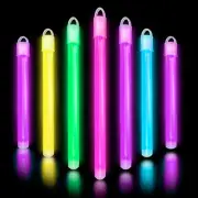 Glow Fever Glow in The Dark Sticks - 50 ct 6" Glow Sticks Bulk Party Pack with E