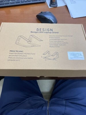 BESIGN LS03 Aluminum Laptop Stand, Ergonomic Detachable Computer Stand, Riser