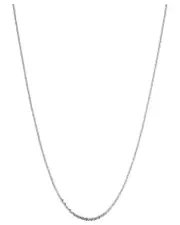 14K Italian White Gold Sparkle Chain Necklace