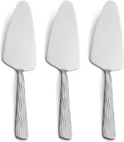 Silver Cake Server, 9.3-inch Stainless Steel Pie Server, Pizza Server of 3, Pie