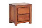 CT Amsterdam Solid Timber 2 Drawer Bedside Table