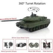 Henglong 1/16 7.0 Leopard2A6 RTR RC Tank 3889 360° Rubber Pads Metal Idlers