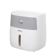 Toilet Paper Holder Plastic Wall Mounted Tissue Storage Box Bathroom Decor